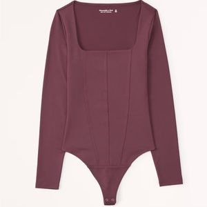 Abercombie Long-Sleeve Seamless Fabric Corset Bodysuit